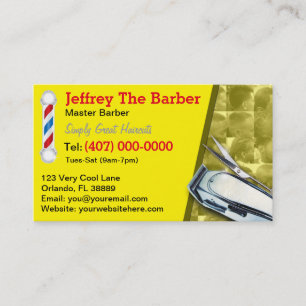 Tarjeta De Visita Peluquero de la barbería (polo y podadoras del