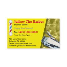 Peluquero de la barbería (polo y podadoras del