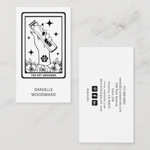 Tarjeta De Visita Peluquero de Mascotas Tarot