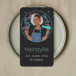 Tarjeta De Visita Peluquero de moda Colorista Estilista de pelo Mode