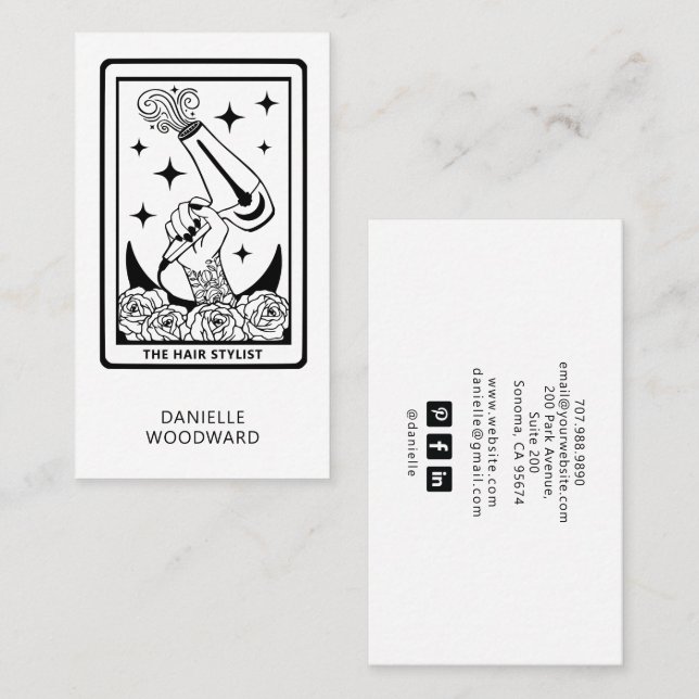 Tarjeta De Visita Peluquero de Tarot (Anverso / Reverso)