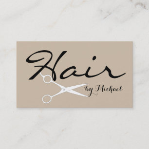 Tarjeta De Visita Peluquero Elegante Fondo de Vainilla Oscura #2