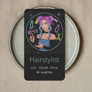 Tarjeta De Visita Peluquero Estilista Colorista Corte de Pelo