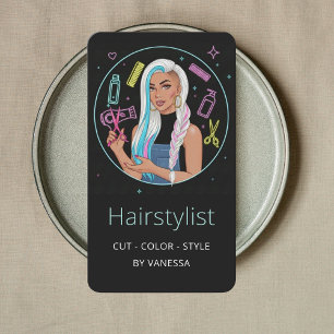 Tarjeta De Visita Peluquero Estilista Colorista Cortes de Pelo