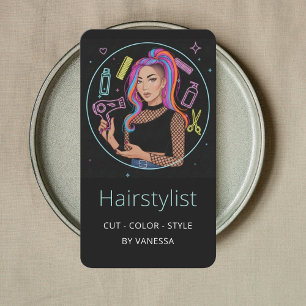 Tarjeta De Visita Peluquero Estilista Colorista Elegante
