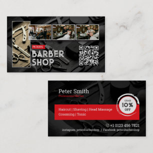 Tarjeta De Visita Peluquero, Estilista de Cabello, Salón, Barbero Pr