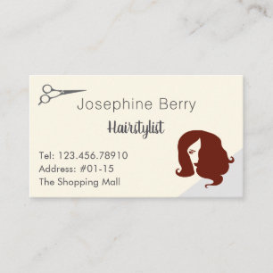 Tarjeta De Visita Peluquero / Estilista de Pelo Tamaño de Letra Gran
