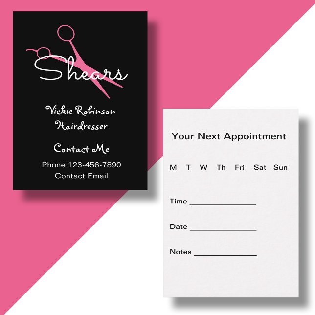 Tarjeta De Visita Peluquero Moderno de Moda (Subido por el creador)