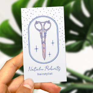 Tarjeta De Visita Peluquero Tijera Vintage Garabato Salón de Belleza