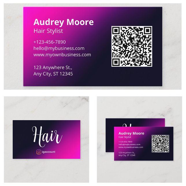 Tarjeta De Visita Peluqueros Estilistas Modernos (Hair Stylist Hairdressers Modern Business Card
)