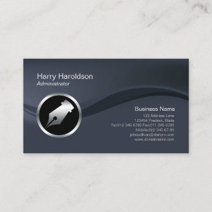 Tarjeta De Visita Pen Nib Icon Administrator Profesional
