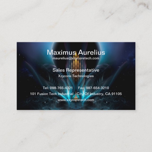 Tarjeta De Visita Penapia Fractal Art Business Card (Anverso)