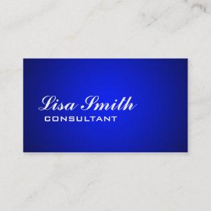 Tarjeta De Visita Pendiente azul llana simple elegante profesional