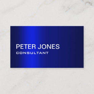 Tarjeta De Visita Pendiente azul llana simple elegante profesional