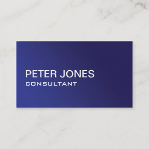 Tarjeta De Visita Pendiente azul llana simple elegante profesional