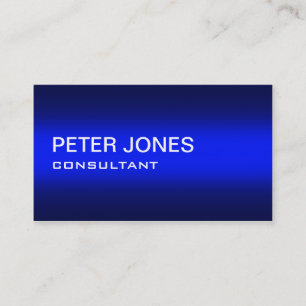 Tarjeta De Visita Pendiente azul llana simple elegante profesional
