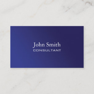Tarjeta De Visita Pendiente azul llana simple elegante profesional
