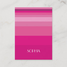 Tarjeta De Visita Pendiente moderna del rosa de la raya
