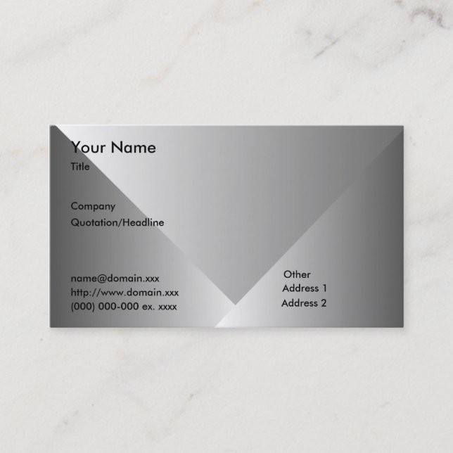 Tarjeta De Visita Pendiente-Negocio gris (Anverso)