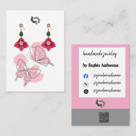 Tarjeta De Visita Pendientes de diseño minimalista moderno y elegant