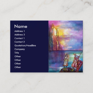 Tarjeta De Visita PENDRAGON Caballeros Medievales,Puesta de sol en e