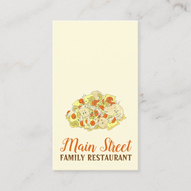 Tarjeta De Visita Pennsylvania PA Pie de carne de pollo de pollo de  (Anverso)