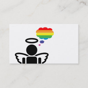 Tarjeta De Visita pensamientos de arco iris : angelicón gay