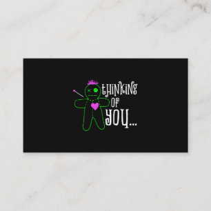 Tarjeta De Visita Pensando En Usted Mardi Gras Voodoo Doll