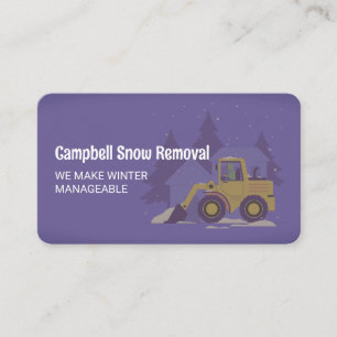 Tarjeta De Visita Pentado de eliminación de nieve