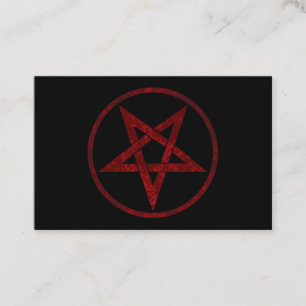 Tarjeta De Visita Pentagram del diablo Rojo