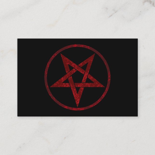 Tarjeta De Visita Pentagram del diablo Rojo (Anverso)