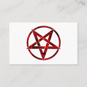Tarjeta De Visita Pentagram del diablo Rojo