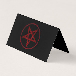 Tarjeta De Visita Pentagram del diablo Rojo