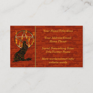 Tarjeta De Visita Pentagram del lobo