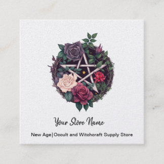 Tarjeta de visita Pentagram Square para rosas