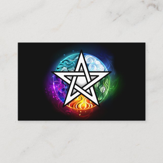 Tarjeta De Visita Pentagrama de Wiccan (Anverso)