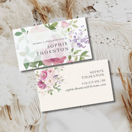 Tarjeta De Visita Peonies elegante