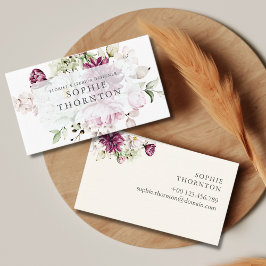Tarjeta De Visita Peonies elegante