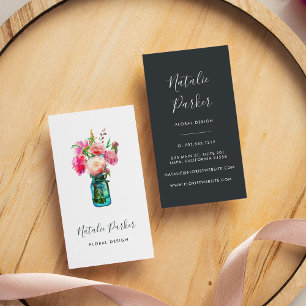 Tarjeta De Visita Peony Bouquet