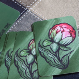 Tarjeta De Visita Peony Flower Peonies Gardener arte Rosa