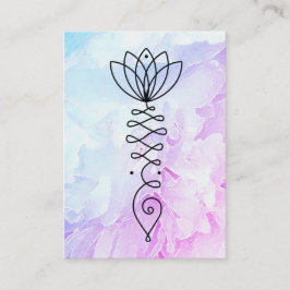 Tarjeta De Visita *~* Peony Lotus Heart Nirvana Masaje Reiki Yoga