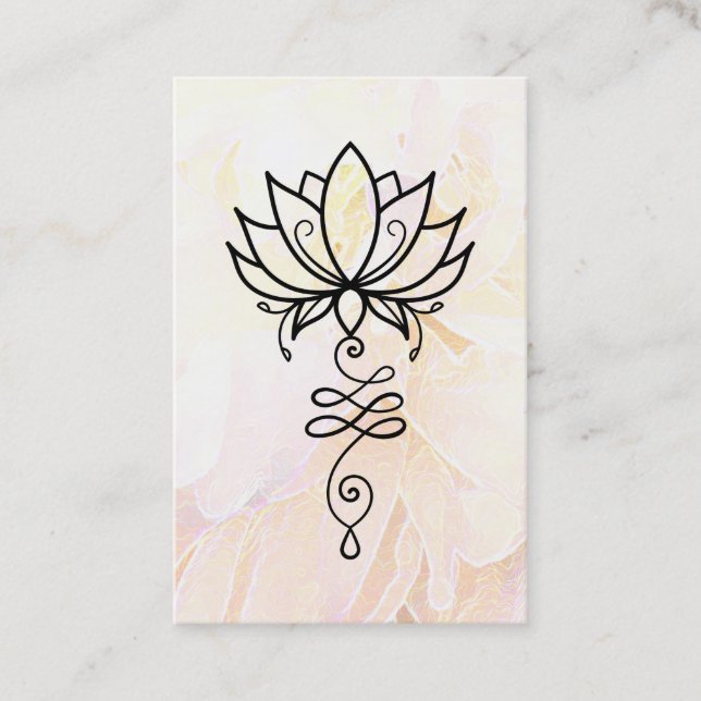 Tarjeta De Visita *~* Peony Lotus Nirvana Sagrada Geometría Yoga  (Anverso)