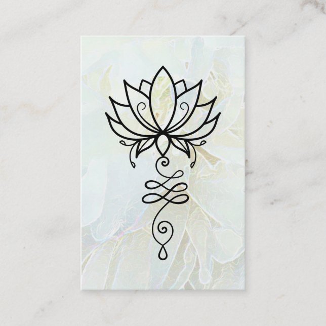 Tarjeta De Visita *~* Peony Nirvana Sagrada Geometría Lotus Yoga (Anverso)