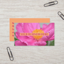 Tarjeta De Visita Peony Pink Floral