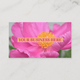 Tarjeta De Visita Peony Pink Floral