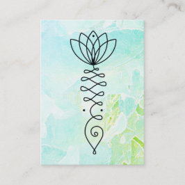 Tarjeta De Visita *~* Peony Yoga Reiki Masaje Lotus Healer Pastel