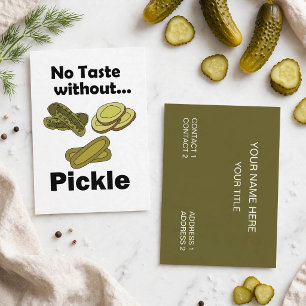 Tarjeta De Visita Pepinillos De Pepino Sin Sabor Sin Comida Encurtid