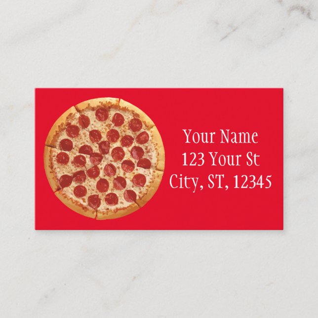 Tarjeta De Visita Pepperoni Pizza Thunder_Cove (Anverso)