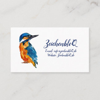 Tarjeta De Visita Pequeña acuarela de Kingfisher
