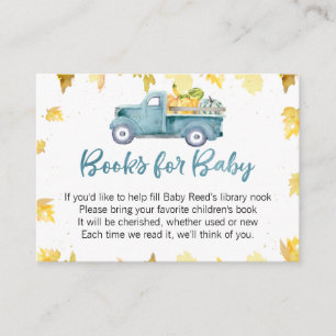 Tarjeta De Visita Pequeña Calabaza Baby Shower Book For Baby Insert